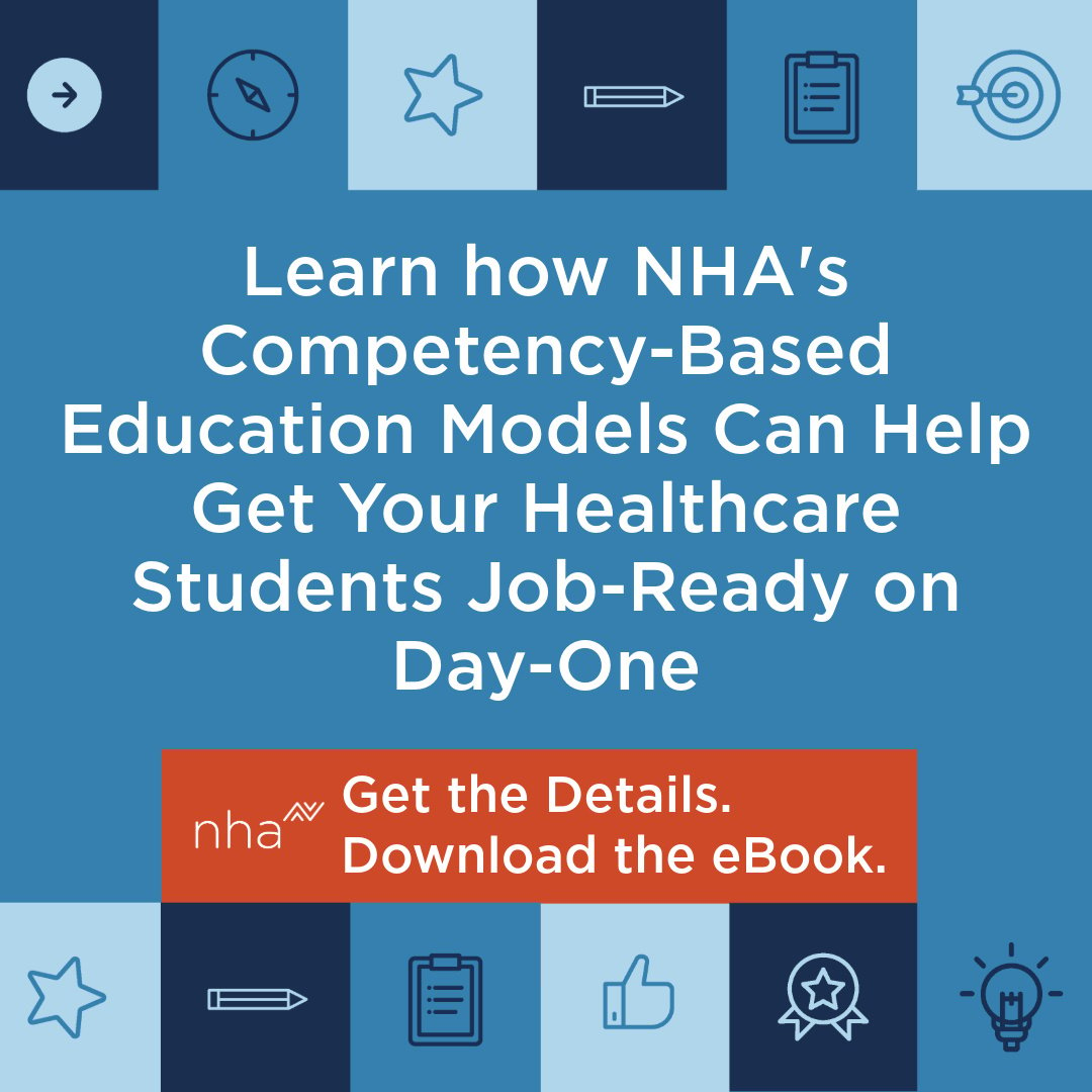 Two allied health professionals discuss competency-based educational programs.